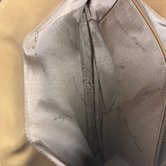 Vintage Etienne Aigner Taupe Suede and Leather Handbag - Picture 7 of 9